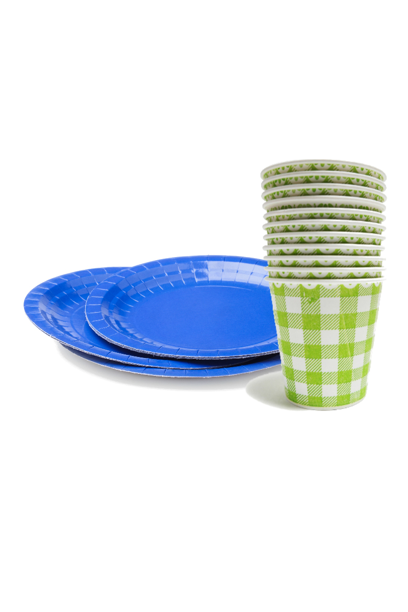 Paper plates and paper cups